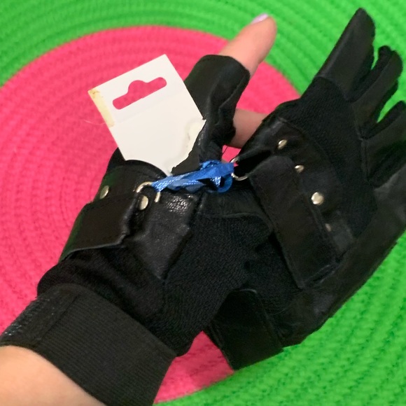 Fingerless leather gloves - New unisex ✅ - Picture 5 of 8